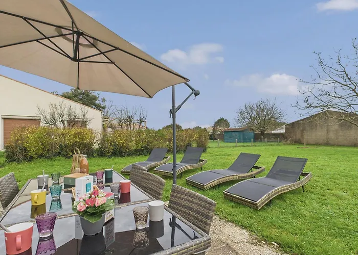 550m De La Plage, Maison Avec Jardin Pour 6 度假居